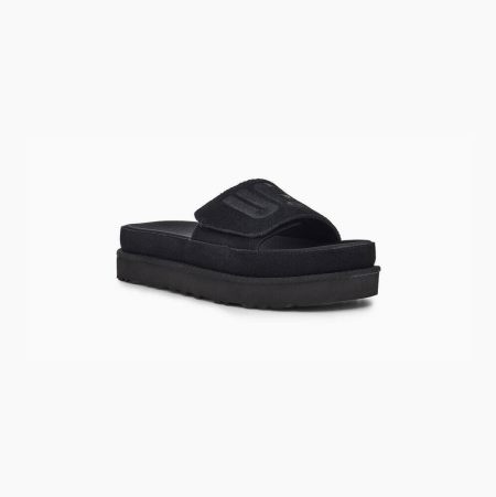 UGG Laton Black Slides for Women (CKVZ81260)